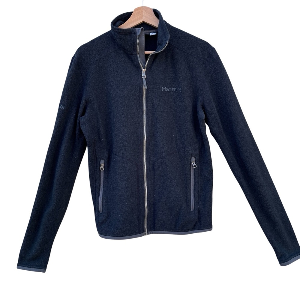 Marmot Jacket Black Full-Zip Fleece Men's Small S Warm Outdoor Casual Layer